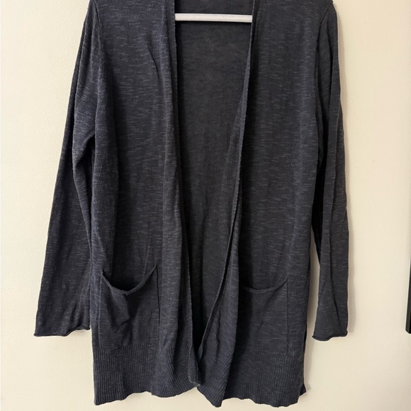 Eileen Fisher Sweaters - Eileen Fisher Charcoal Open Front Cardigan, no size tag, no materials tag